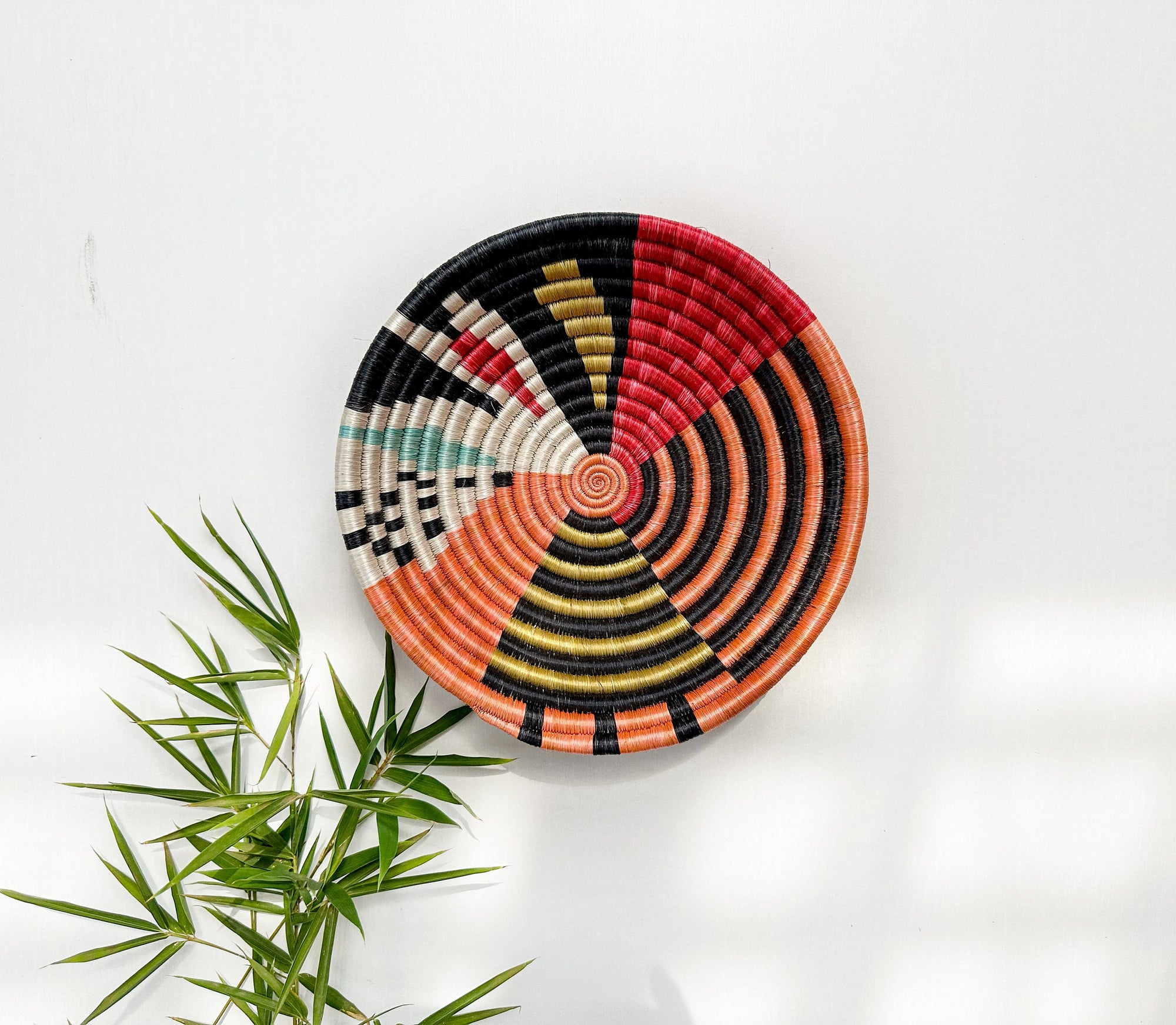 Kalisimbi basket bowl - Handwoven Colorful wall Basket
