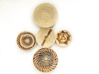 Set of 5 Basket Wall Hangings - Handwoven Natural