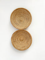Set of 2 Neutral Wall Baskets | Woven Decorative Baskets | sifadesigns