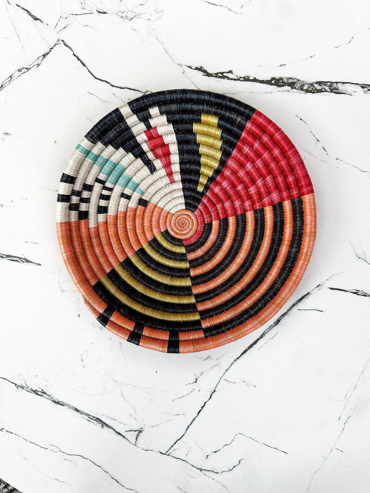 Kalisimbi African Basket- Handwoven Colorful