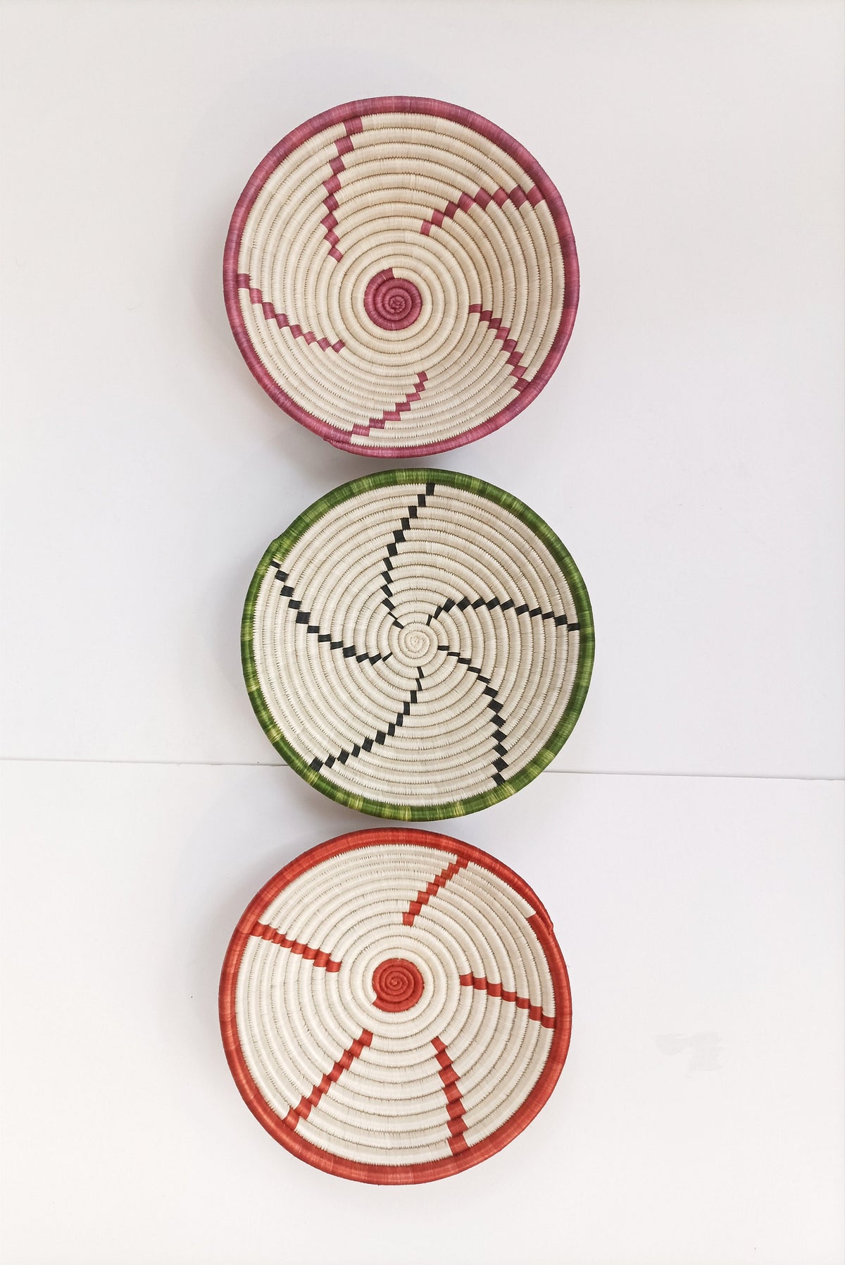 Sisal Woven Basket Art Set of 3