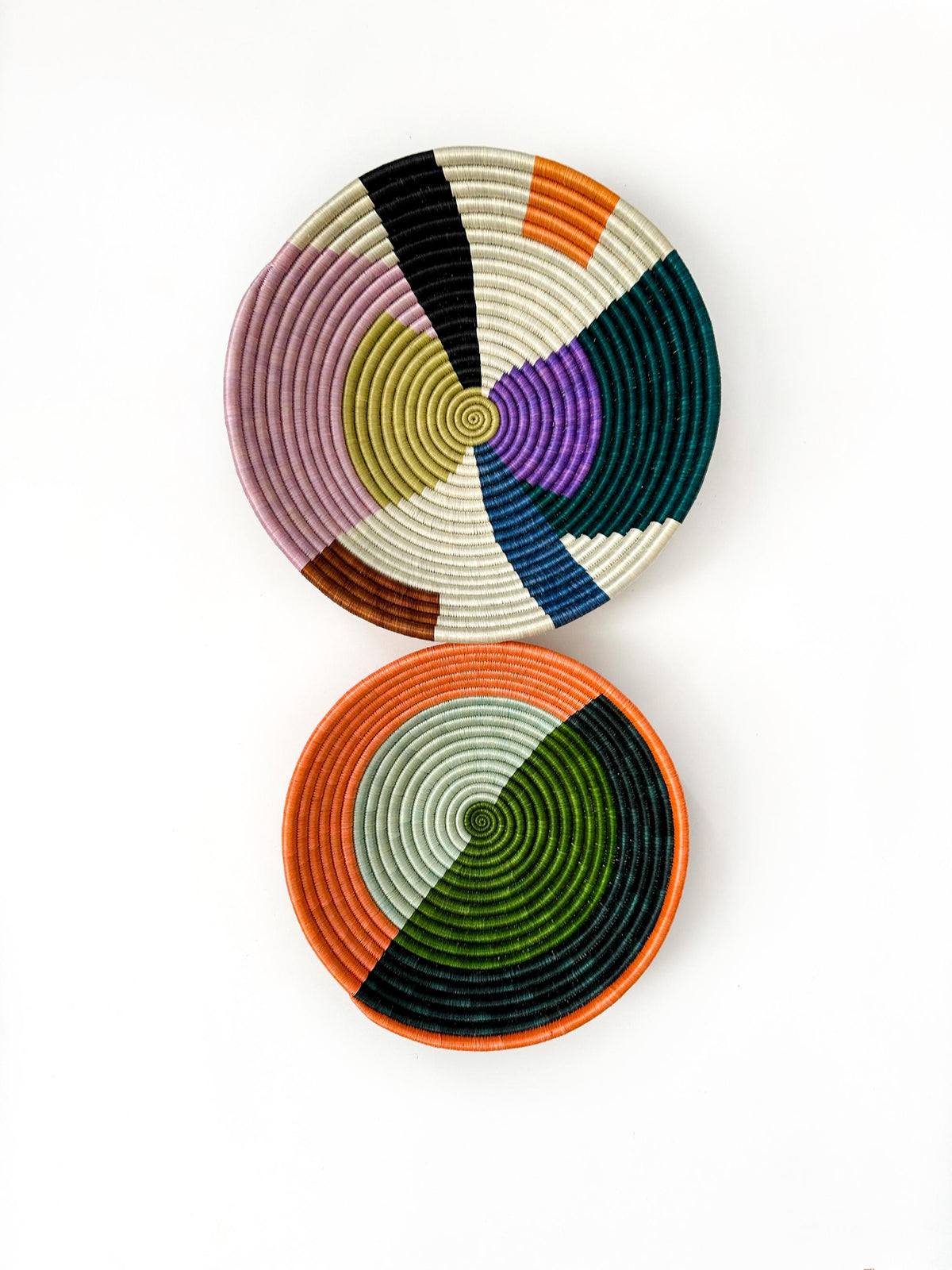 Colorful Decorative Wall Baskets Set of 2