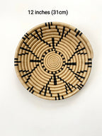 Handwoven Brown and Black Wall Basket -  African Basket Art