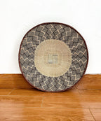 Handwoven Binga Basket, 24'' African Wall Decor, Boho Rustic Decor