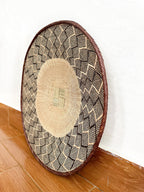 Handwoven Binga Basket, 24'' African Wall Decor, Boho Rustic Decor