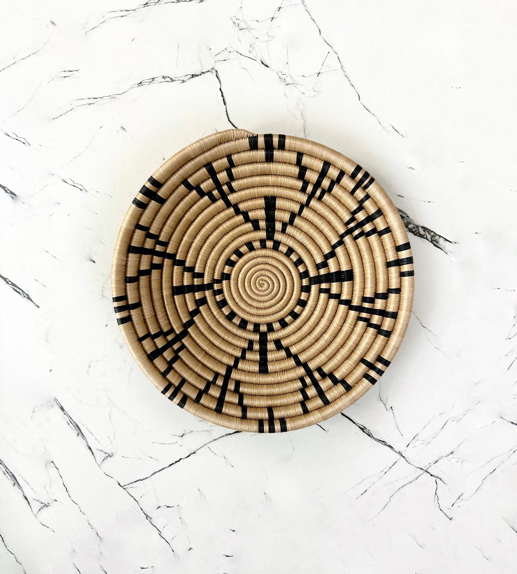 Large African Basket - Wall Basket decor - brown/ Black, boho home accents