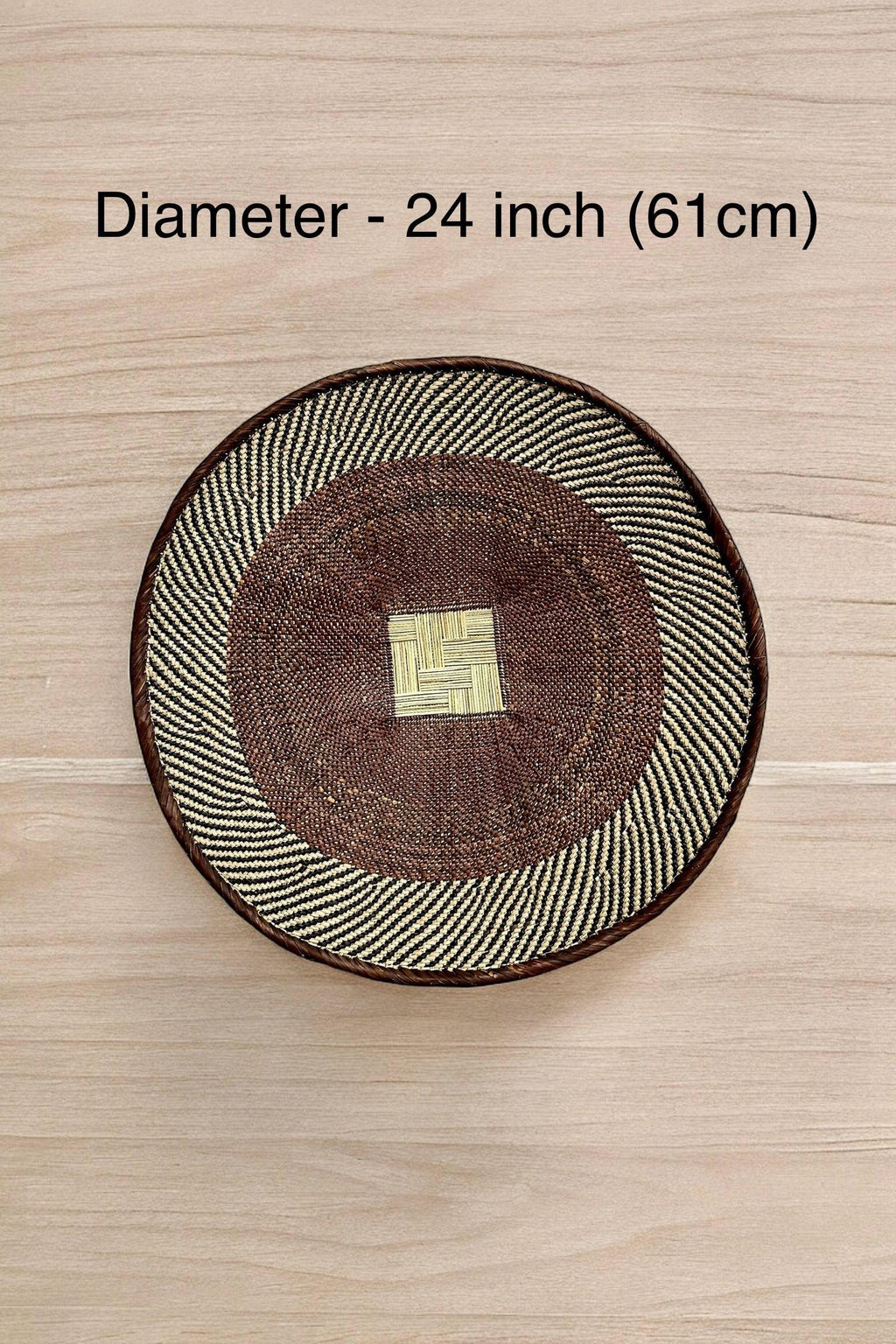 Large Binga Basket: 24'' Brown Woven Wall Hanging Decor