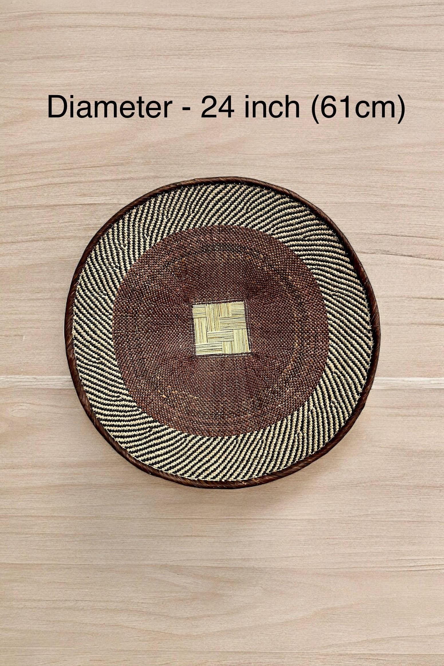 Large Binga Basket: 24'' Brown Woven Wall Hanging Decor