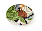 Green Woven Basket: Handmade Wall Basket, Sisal Bowl