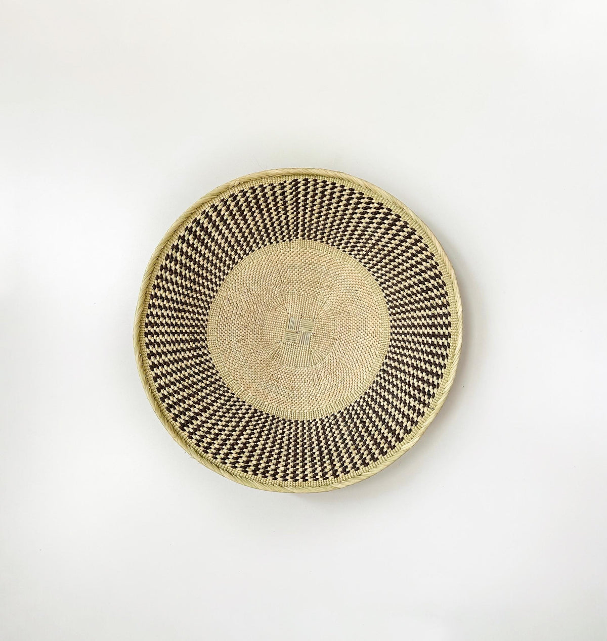 Handwoven African Basket Wall Decor: 20'' Boho Binga Basket