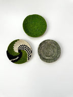 Green Woven Wall Basket (Set of 3): Boho Wall decor