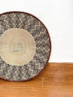 Handwoven Binga Basket, 24'' African Wall Decor, Boho Rustic Decor