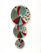 African Wall Basket Set: Bohemian Wall Decor