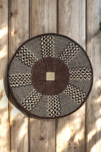 Large Wall Basket - earthy tones: 24'' Brown Woven Wall Art