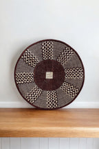 Large Wall Basket - earthy tones: 24'' Brown Woven Wall Art