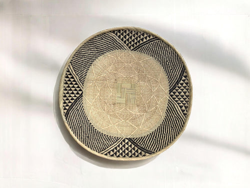 Handwoven Binga Basket Wall Art – 26 Inch Rustic African Home Decor