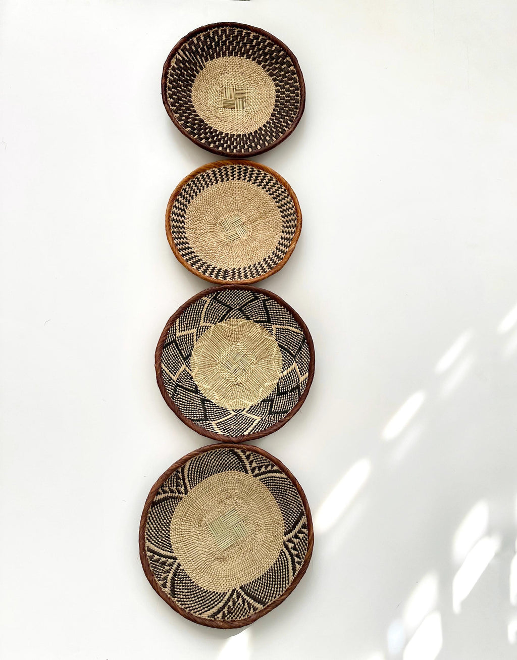 Basket Wall Hanging Set of 4, Boho Wall Decor