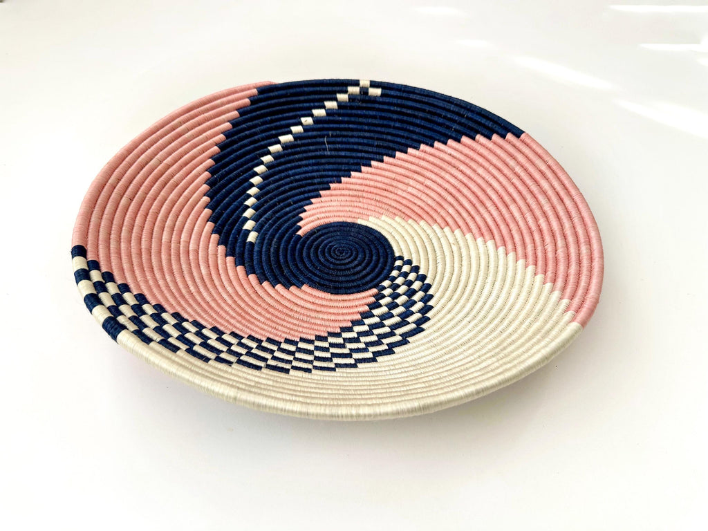 Large 16 inch Colorful Wall Basket - Boho Wall Decor