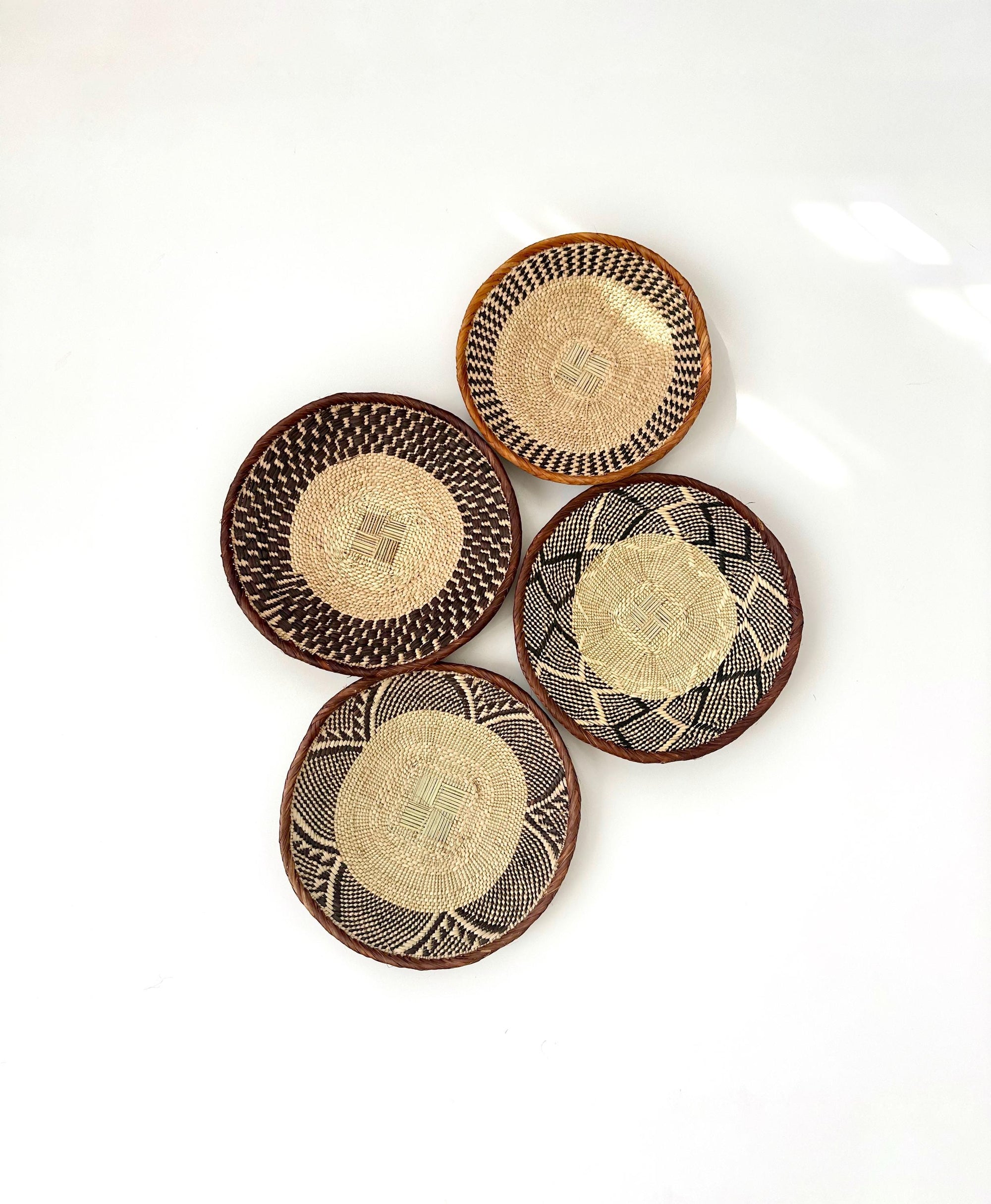 Basket Wall Hanging Set of 4, Boho Wall Decor