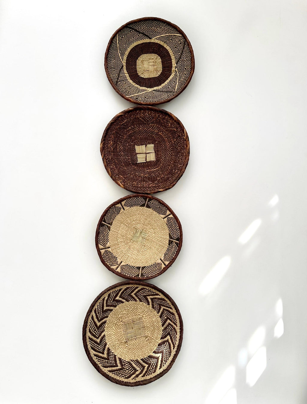 Basket Wall Hanging Set of 4 - Boho Wall Art