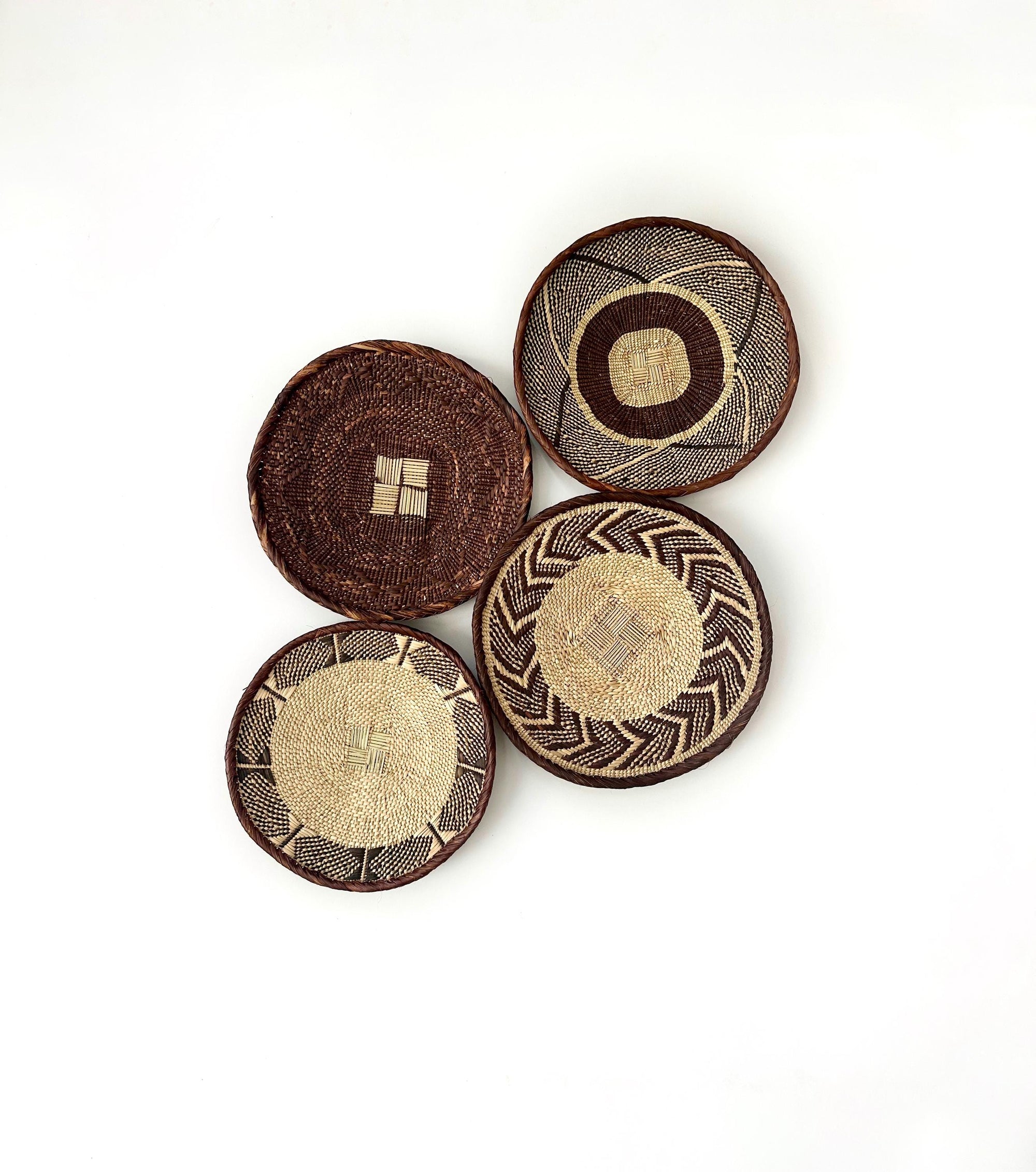 Basket Wall Hanging Set of 4 - Boho Wall Art