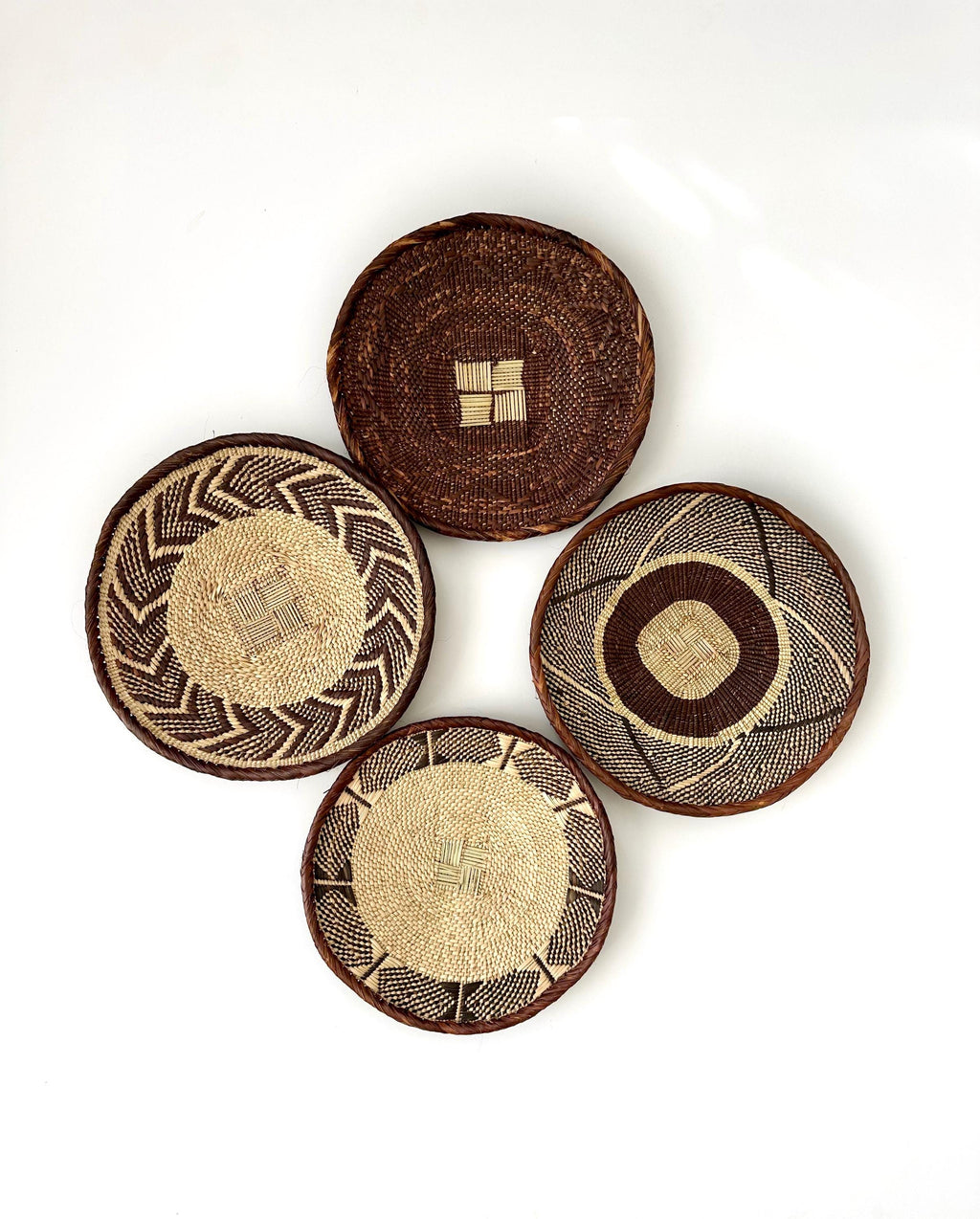 Basket Wall Hanging Set of 4 - Boho Wall Art