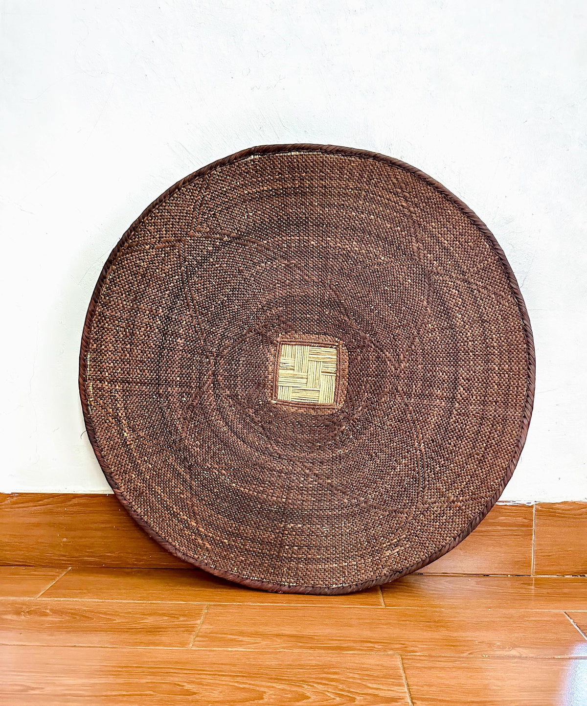Extra Large Wall Basket Decor - 32 Inch African Basket, Rust tones, Natural Fibers