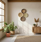 Wall Decor Baskets Set of 4, Woven Wall Basket