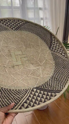 Handwoven Binga Basket Wall Art – 26 Inch Rustic African Home Decor