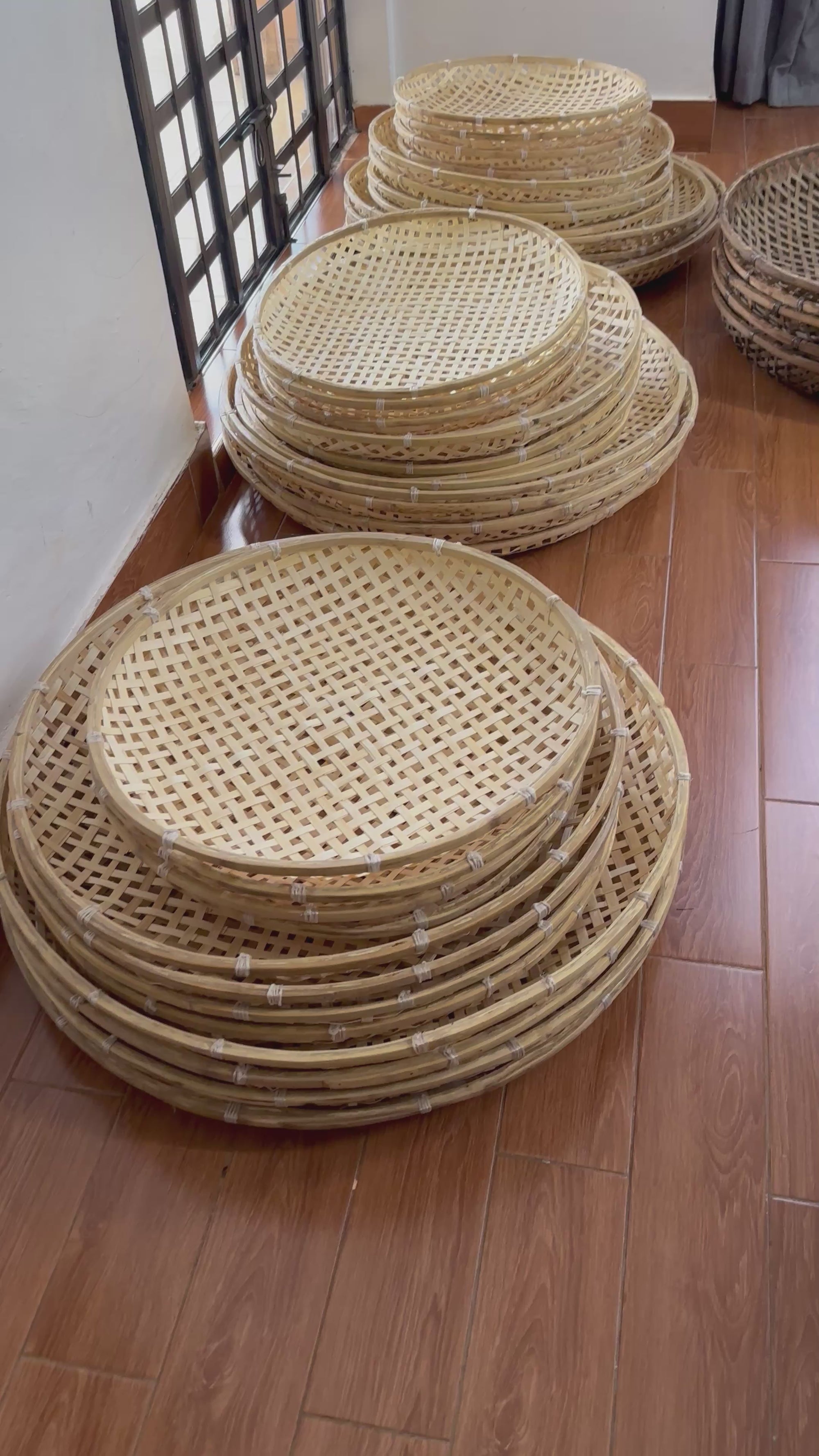 Bamboo Baskets for Ceiling Decor - 3PCS set Bamboo Basket for restaurant and hotel decor.